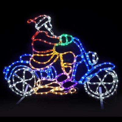 Buy Motorbike Santa Multi-Coloured LED Rope Light | Grays Australia
