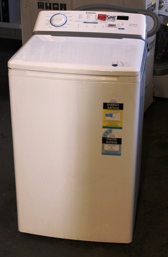 Simpson 5.5kg Top Load Washing Machine. Model SWT554 RRP 689