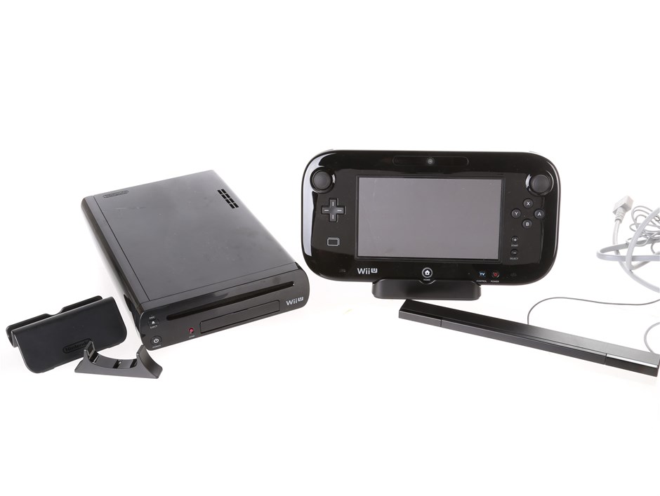 Nintendo Wii U Console 32gb Black Deluxe Set Model No Wup 101 04 N B Auction Graysonline Australia