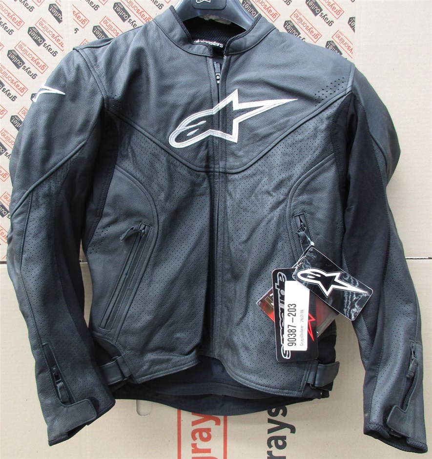 16 Black Alpinestars indy leather jacket Biker Jacket