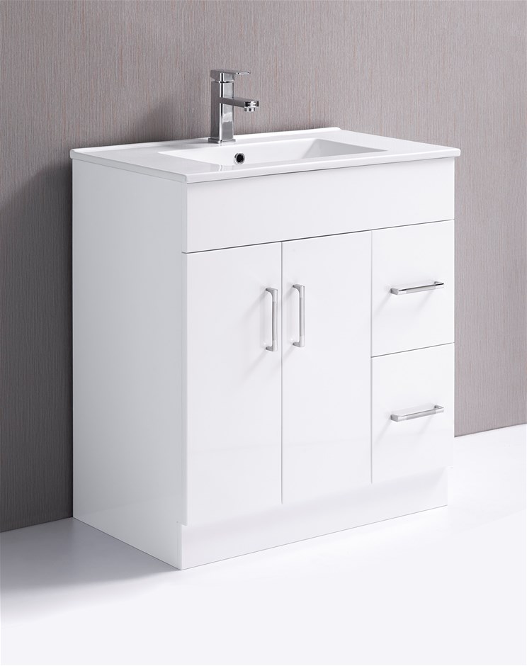 750mm Bathroom Vanity Unit, Ceramic Basi