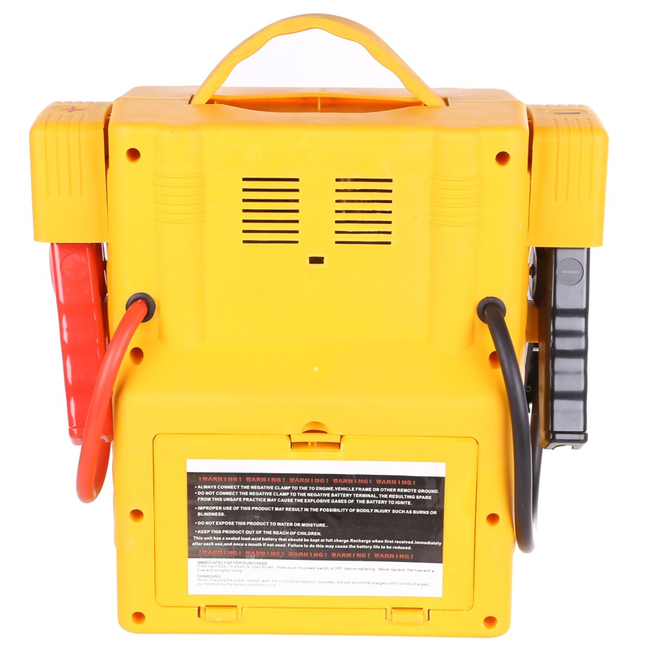 Portable 900amp Combo Jump Start with 100psi Air Compressor, Builtin