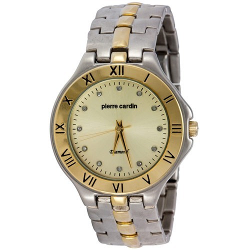 Pierre Cardin Men`s Diamond Collection Gold Pl Bracelet Watch Auction ...