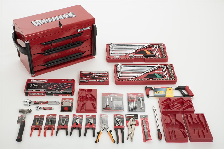 Sidchrome 192 Piece Tool Kit SCMT10113RED Auction (01952161283