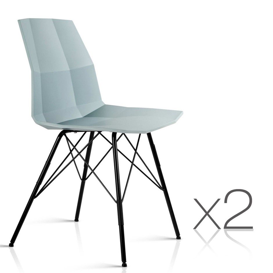 Set of 2 Eames Replica Contour Dining Ch