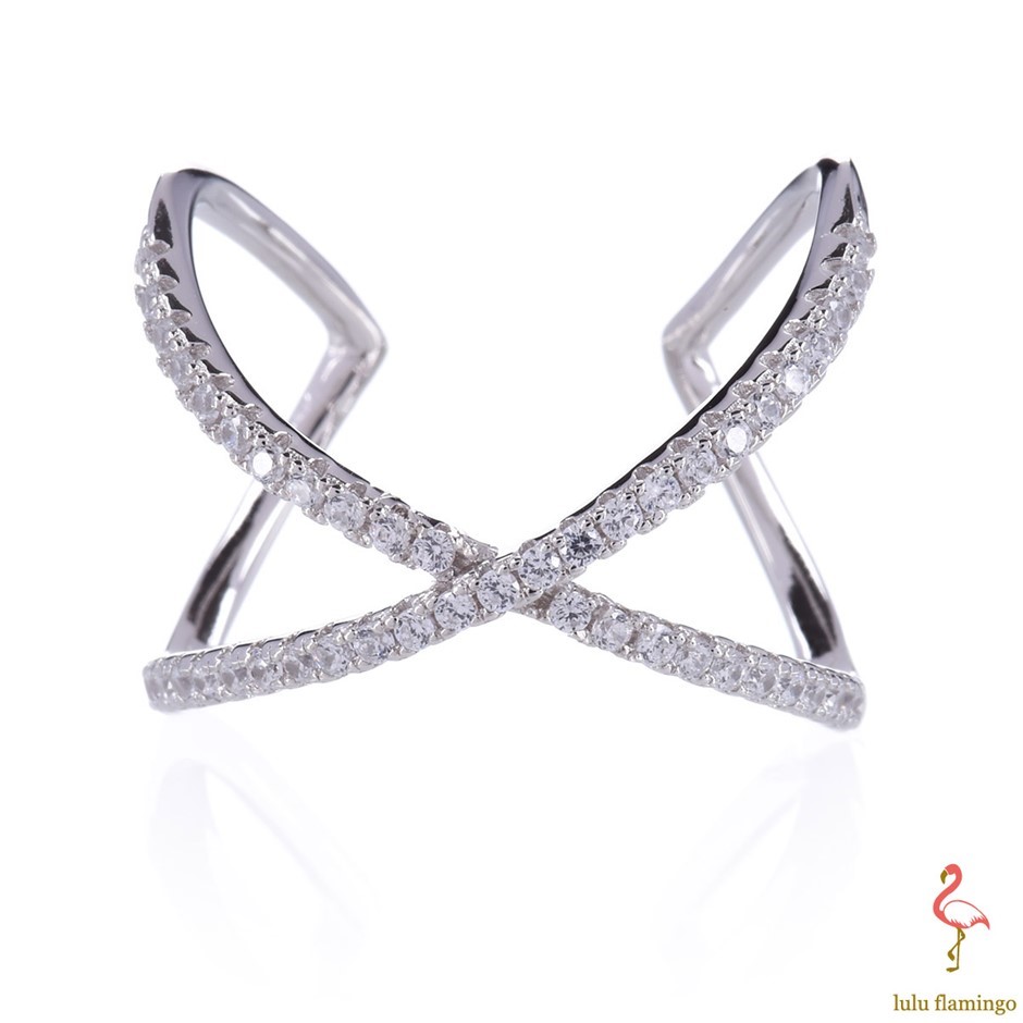 NEW Lulu Flamingo Sterling Silver Cubic 