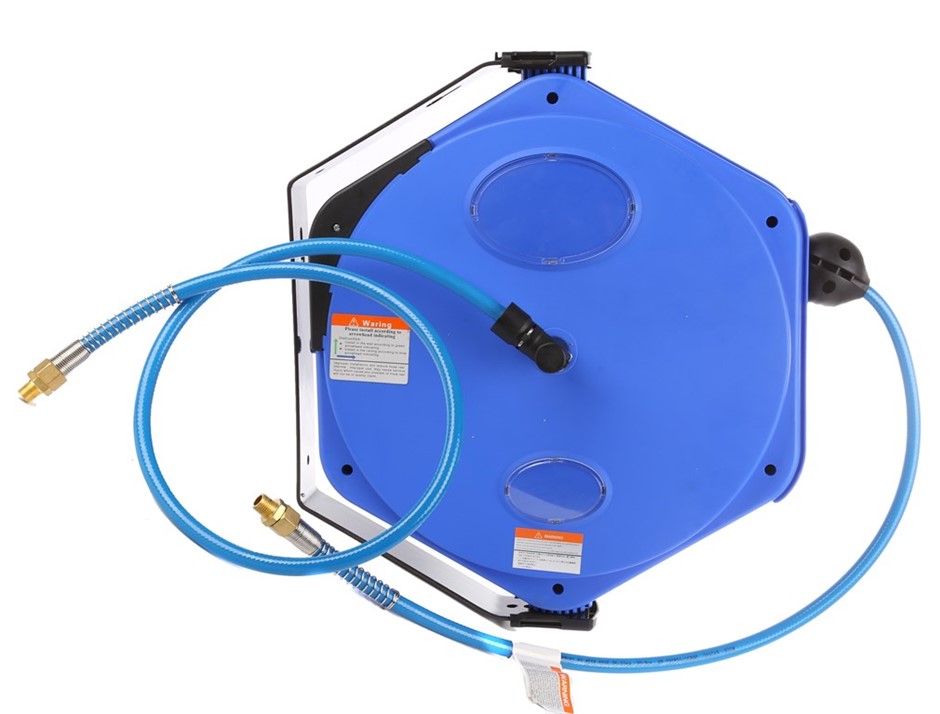 Retractable Air Hose Reel, Wall Mount Swivel Bracket with Lock