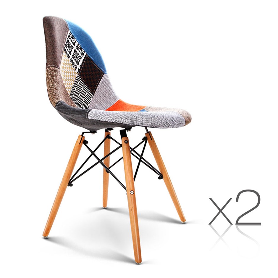 Eames Inspired Fabric Dining Chairs