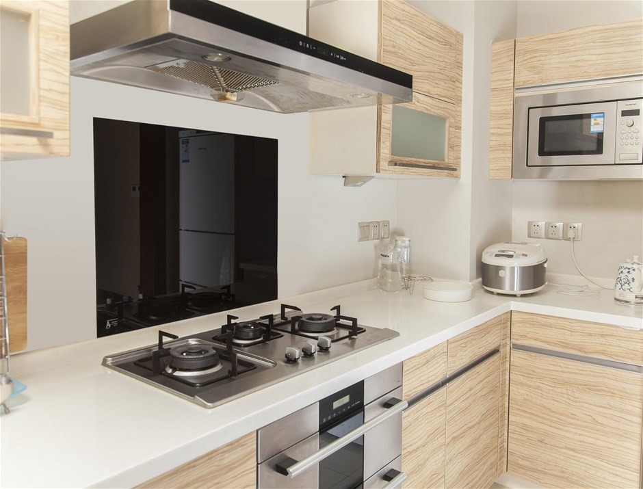 Toughened 60cm x 75cm Black Glass Kitche