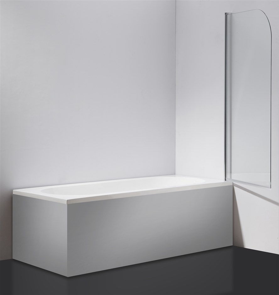 Buy 180° Pivot 6mm Glass Over Bath Shower Screen Door Panel By Della