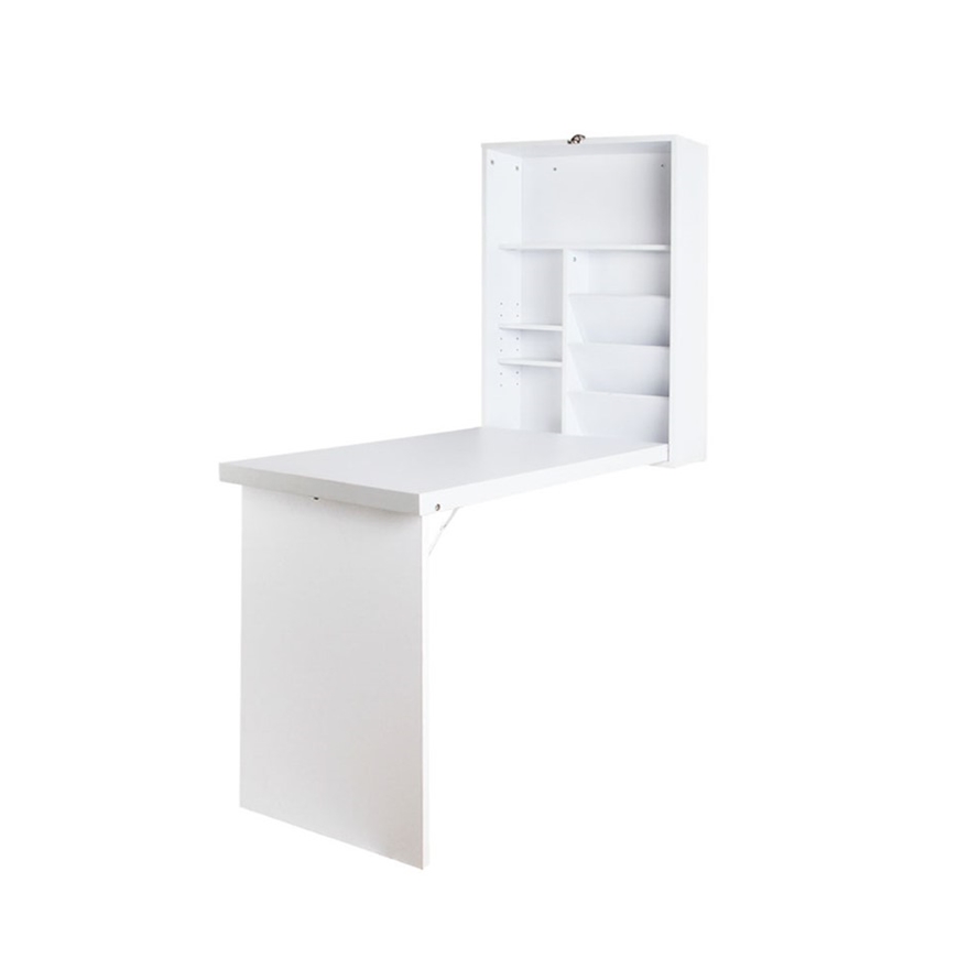 Buy Artiss Foldable Desk with Bookshelf - White | Grays Australia