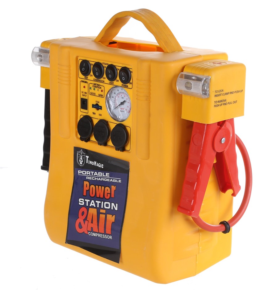 TIMOMAGIC Portable Rechargeable Power Station & Air Compressor. Buyers