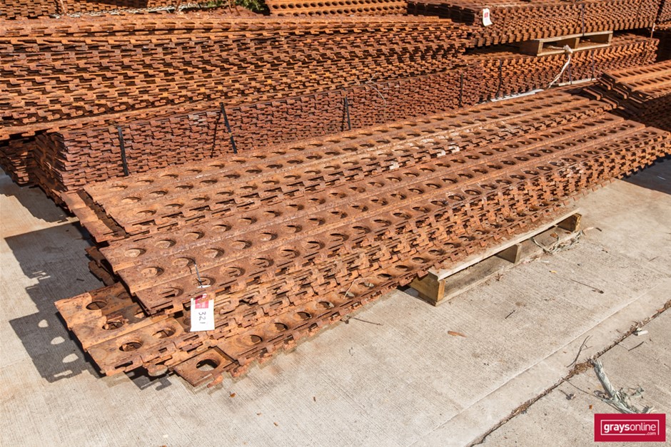 Marston Mat, Perforated Steel Planking, 10 x Pallets. Auction (0321