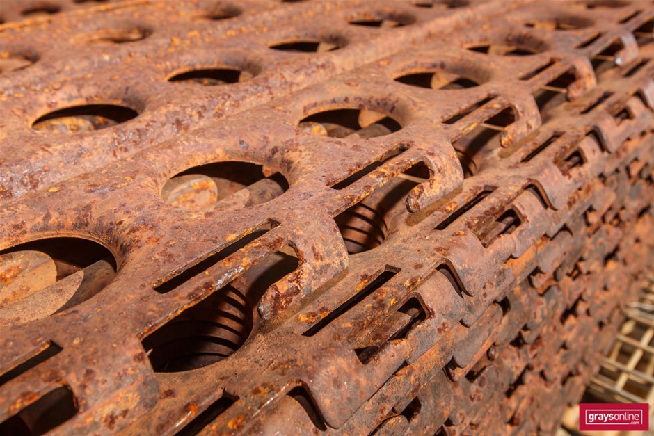 Marston Mat, Perforated Steel Planking, 10 x Pallets. Auction (0322