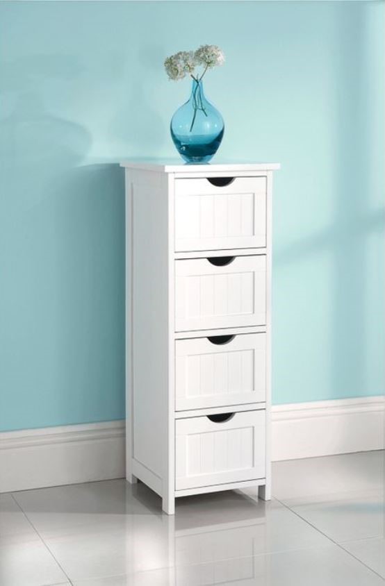 Maine 4 Drawer Multipurpose Bathroom Cabinet