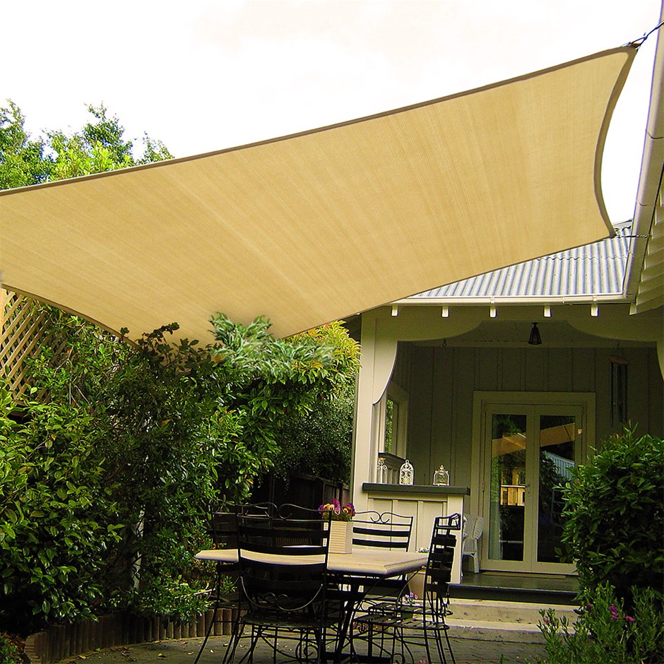 Buy Wallaroo Square Shade Sail - 9m x 9m - Sand | Grays Australia