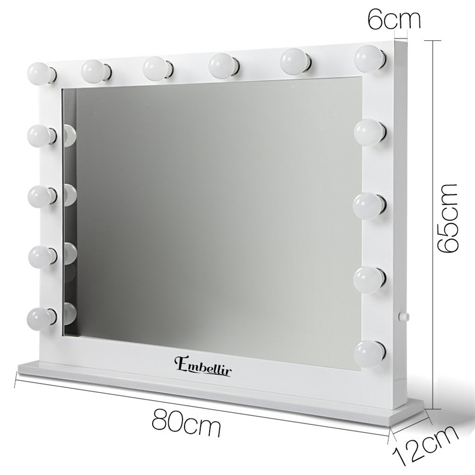 Buy Embellir Make Up Mirror with LED Lights White Grays Australia