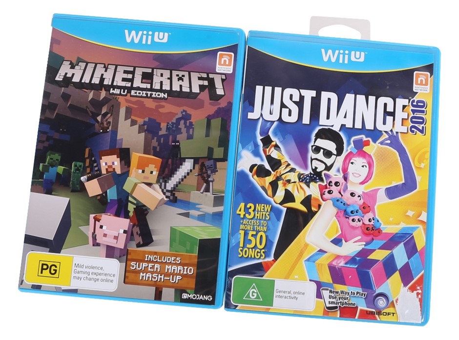 2 X Wii U Games Just Dance 16 Minecraft Wii U Edition Buyers Auction Graysonline Australia