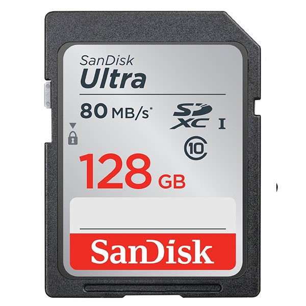 SanDisk 128GB SDHC Class 10 Ultra 80MB/S