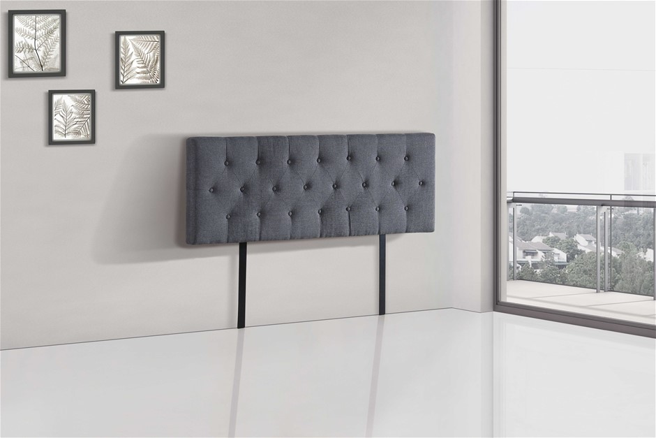 Linen Fabric Double Bed Deluxe Headboard