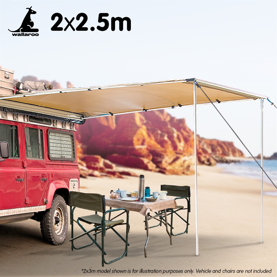 Wallaroo 2m x 2.5m Car Side Awning Roof 