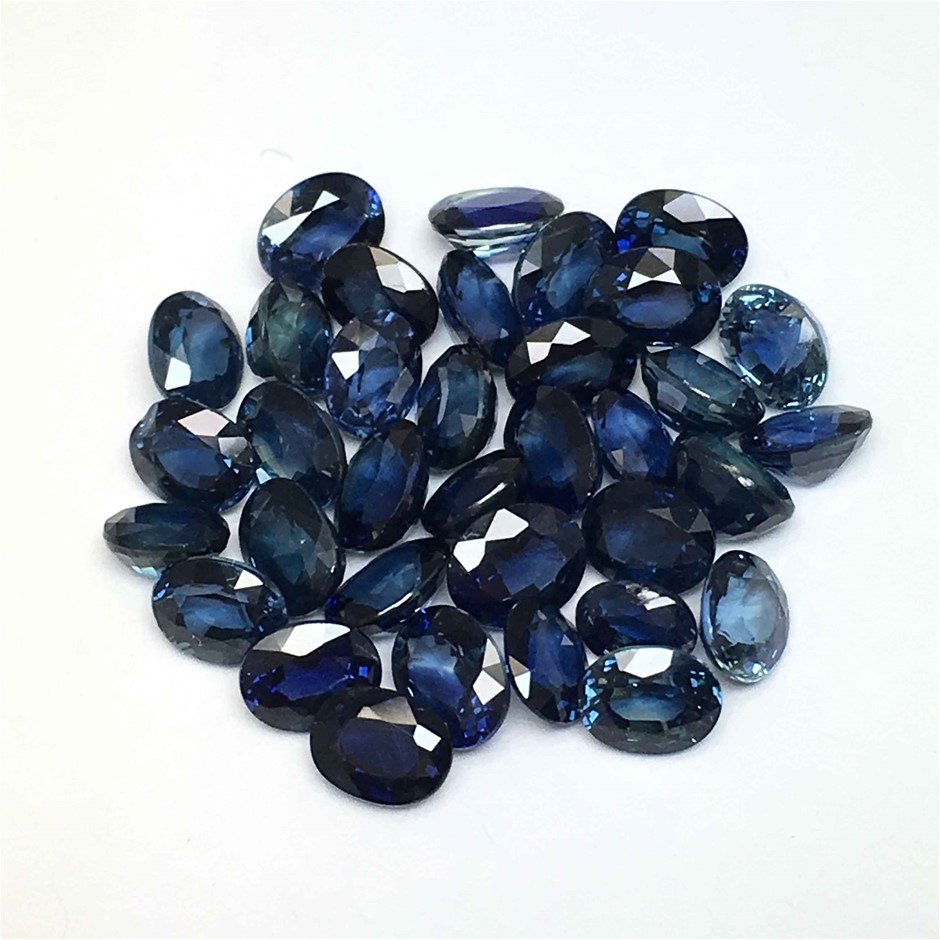35x Loose Oval Shaped Natural Blue Sapphires 11.52ct In Total