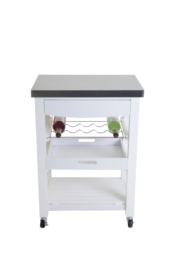 Classic Kitchen Trolley With Stainless S