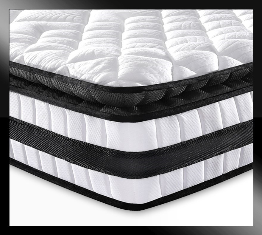 Atlas Black Cold Foam Pillow Top Mattress with Firm Edge, King size