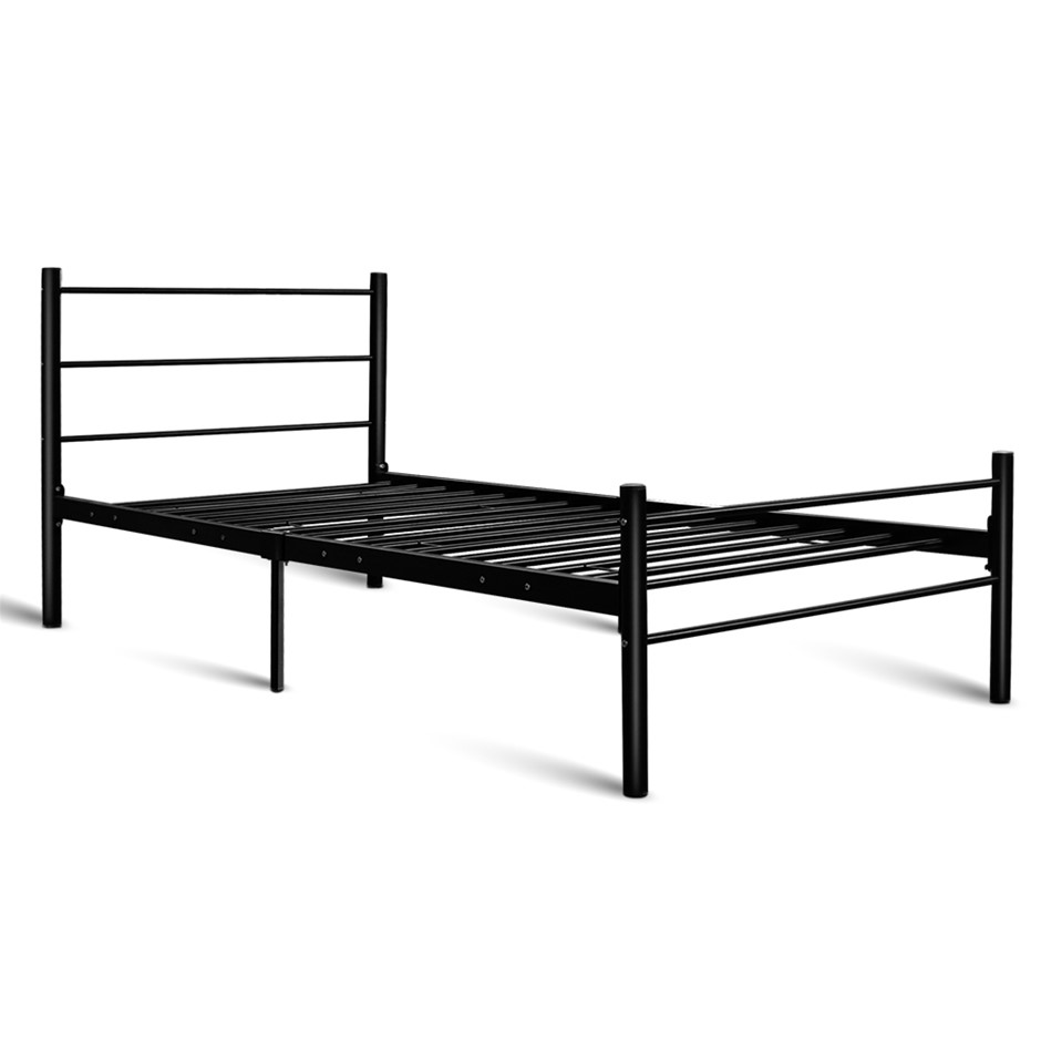 Buy Artiss Metal King Single Bed Frame Black Australia