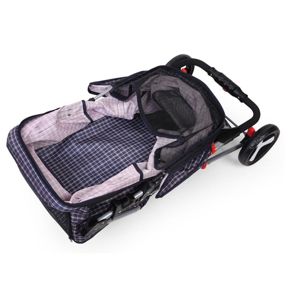 Buy i.Pet 3 Wheel Pet Stroller Blue Grays Australia