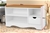 Shoe Rack Cabinet Organiser Brown Cushion - 80 x 30 x 45 - White