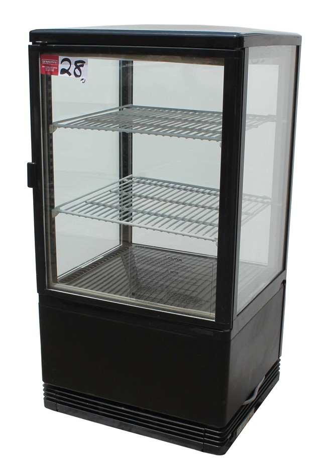 SANYO DISPLAY BENCH TOP FRIDGE MODEL SMRSK72S, SELFCONTAINED MODEL