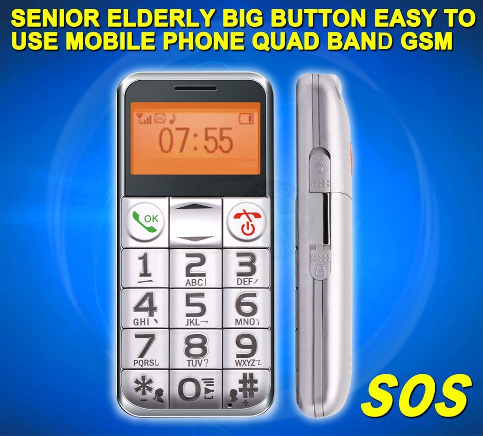 Senior Elderly Big Button Easy To Use Mobile Phone Quad Band Gsm Sos Unlock Auction 00 Grays Australia