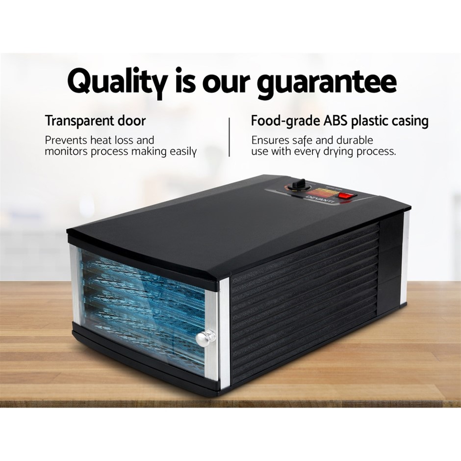 Buy DEVANTI 6 Trays Food Dehydrator Commercial Fruit Dryer Beef Jerky