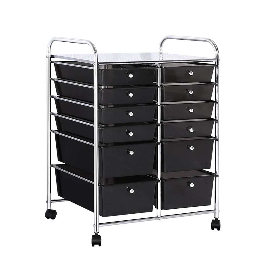 12 Drawer Kitchen Trolley Portable Rolli