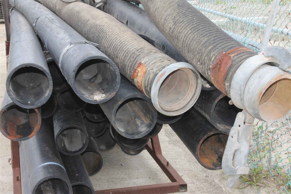 Qty of Assorted Black Pipe In Stillage dewatering equipment Auction ...