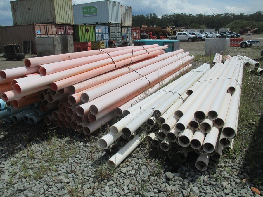 Quantity Of Approximately 10 Bundles Of Assorted PVC Pipe And Conduit