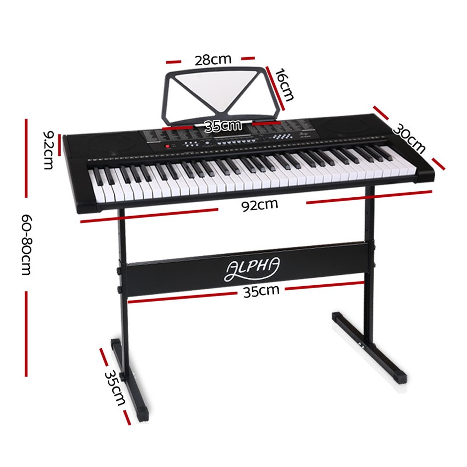 Buy Alpha 61Key Electronic Keyboard 63 Features Grays Australia