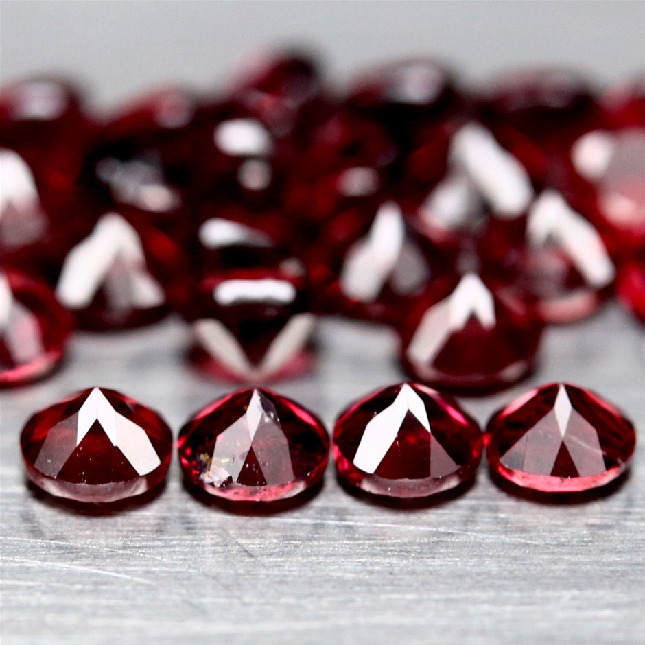 5.13ct Round Brilliant Cut Red 30 Piece Auction (00202521289) Grays Australia