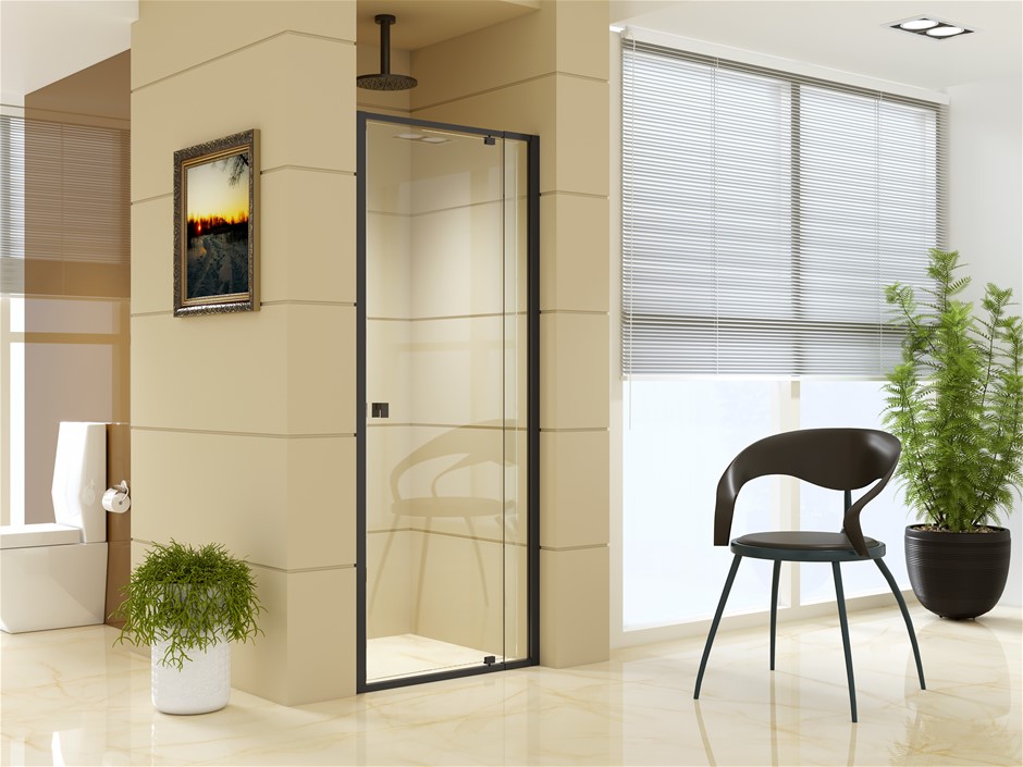 Adjustable Semi Frameless Shower Screen (74~82) x 195cm Safety Glass