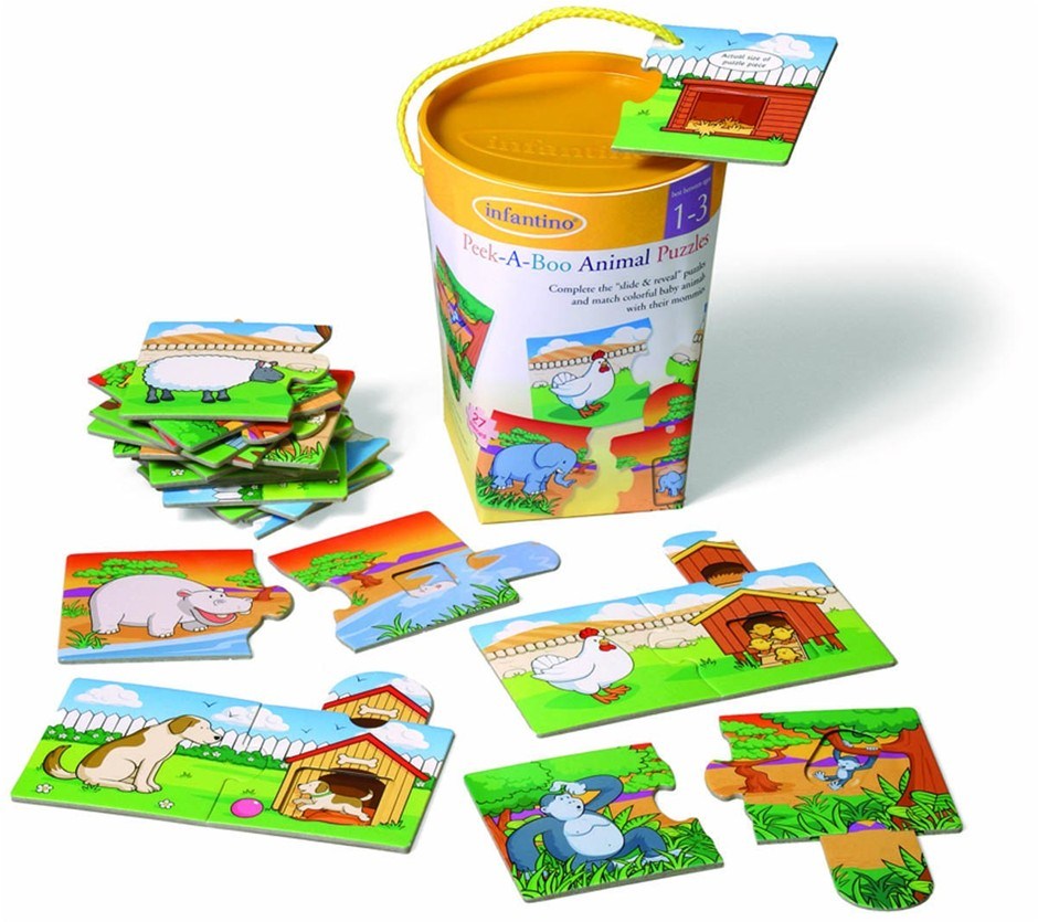 Infantino - Animal Peek - A - Boo Puzzle