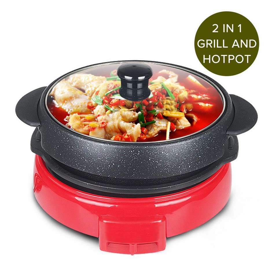 Buy SOGA 2 in 1 Electric Steamboat Hotpot Teppanyaki Asian Hot Pot Soup