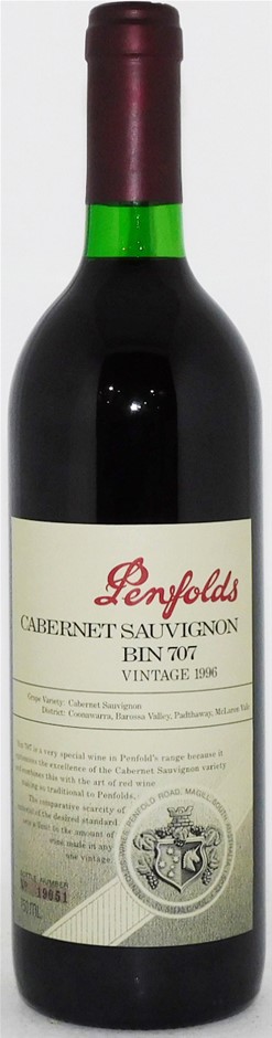 Penfolds `Bin 707` Cabernet Sauvignon 19