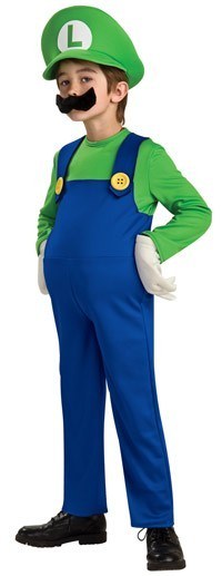 Super Mario Deluxe Luigi Costume With In