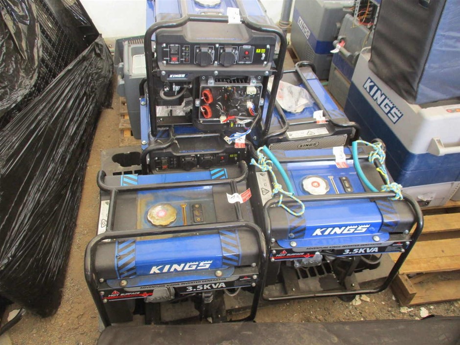 5x Kings Inverter Generators Auction (00667023122) Grays Australia