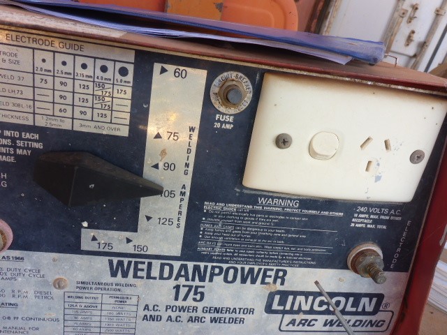 Lincoln Weldanpower 175 Generator / Welder Auction (0076-8011630