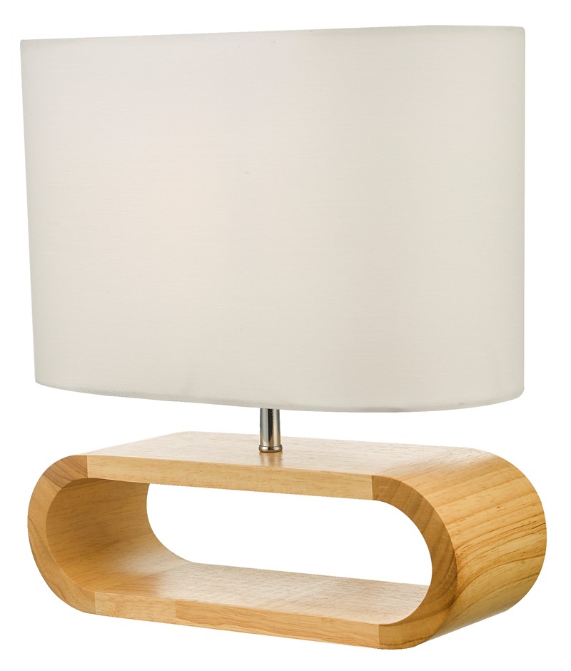 Wooden Modern Table Lamp Timber Bedside 