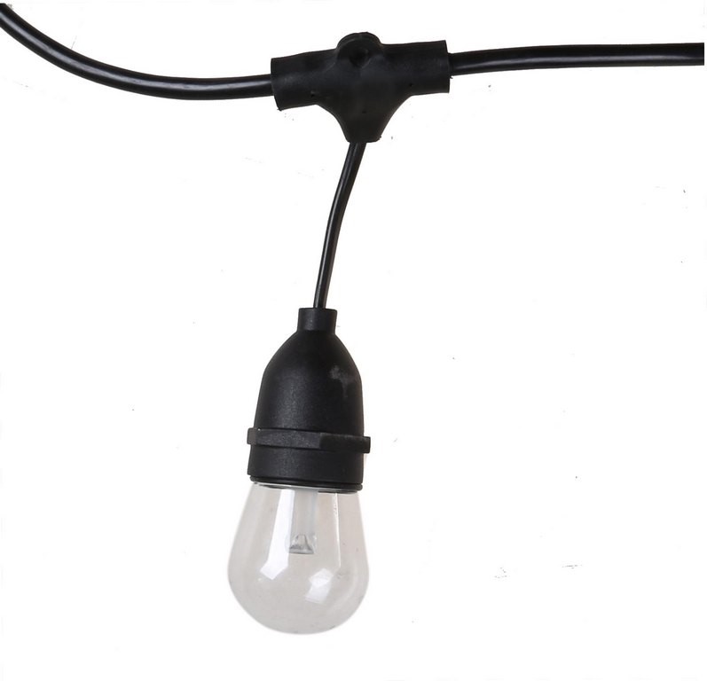 FEIT Electric LED 14.6M/48FT Vintage White Outdoor String Lights Set