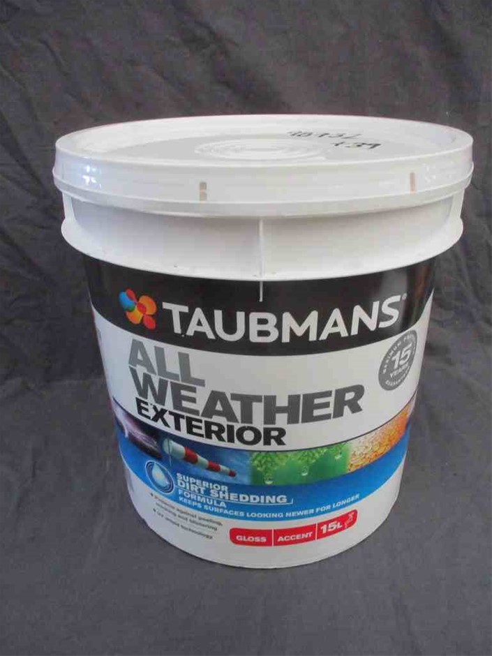 Taubmans All Weather Exterior 15 L Bucket Paint Auction