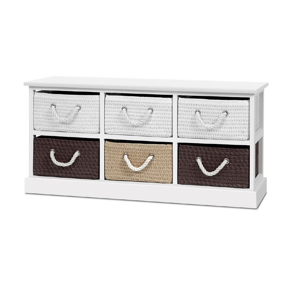 Artiss Storage Bench Shoe Organiser 6 Drawers Chest Cabinet Rack